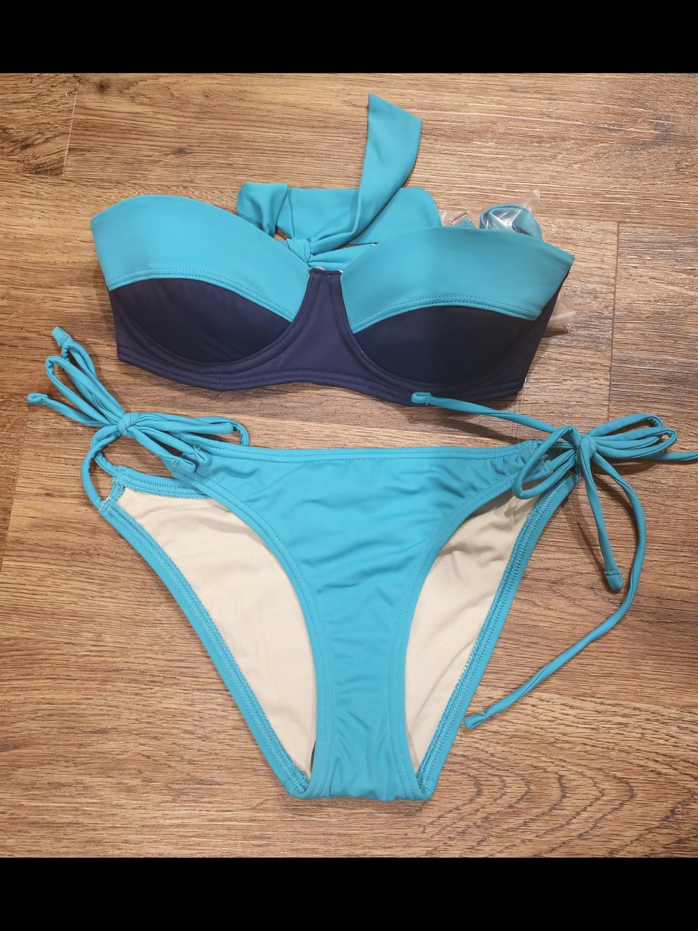 Echo Two-Tone Bandeau Swim Set